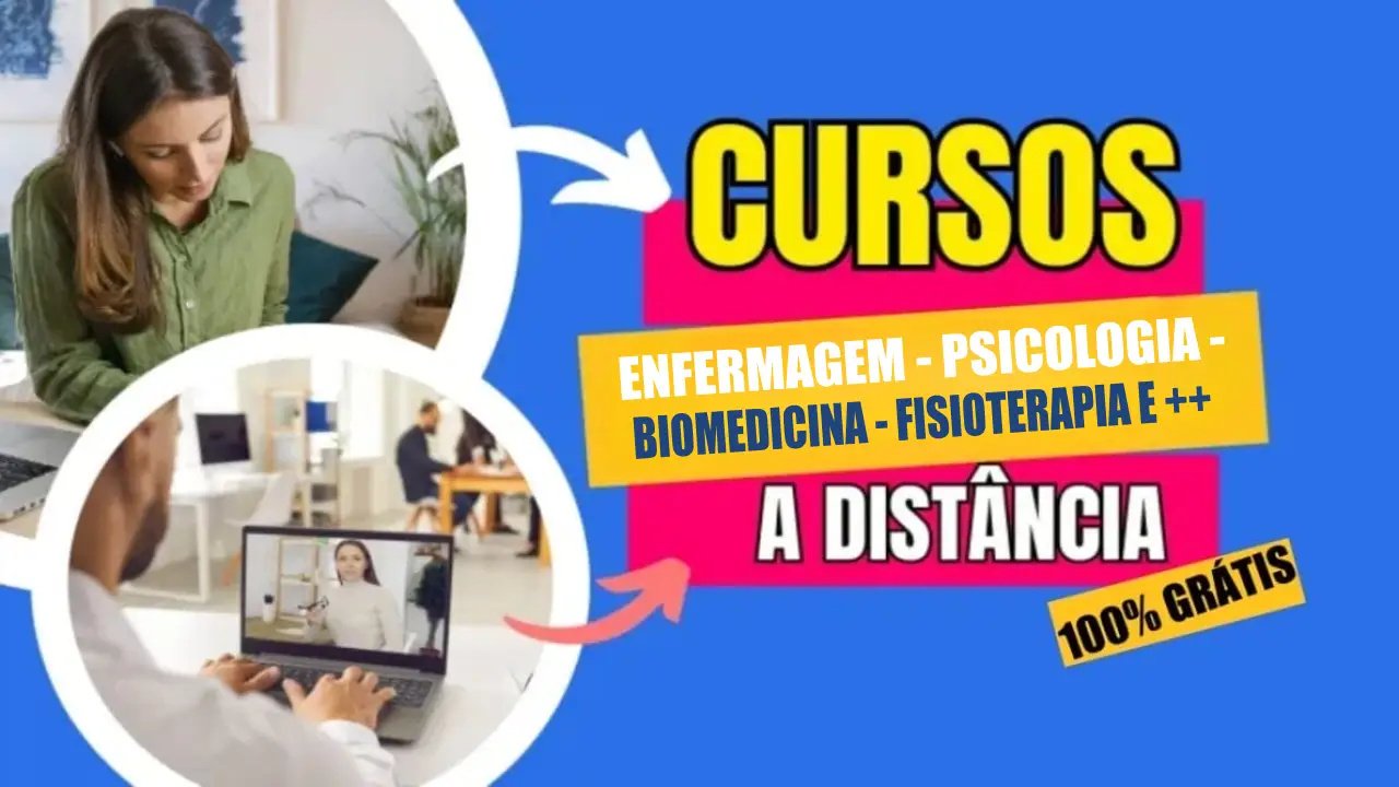 LIBERADOS 104 CURSOS GRATUITOS E ONLINE NA ÁREA DE SAÚDE